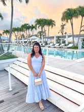 Load image into Gallery viewer, Cerulean Stripe Maxi Dress