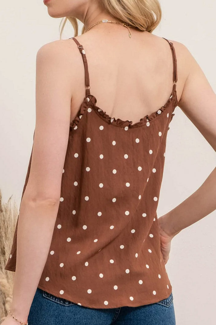polka dot cami top