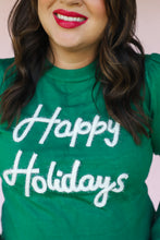Load image into Gallery viewer, Happy Holidays Sweater in Green