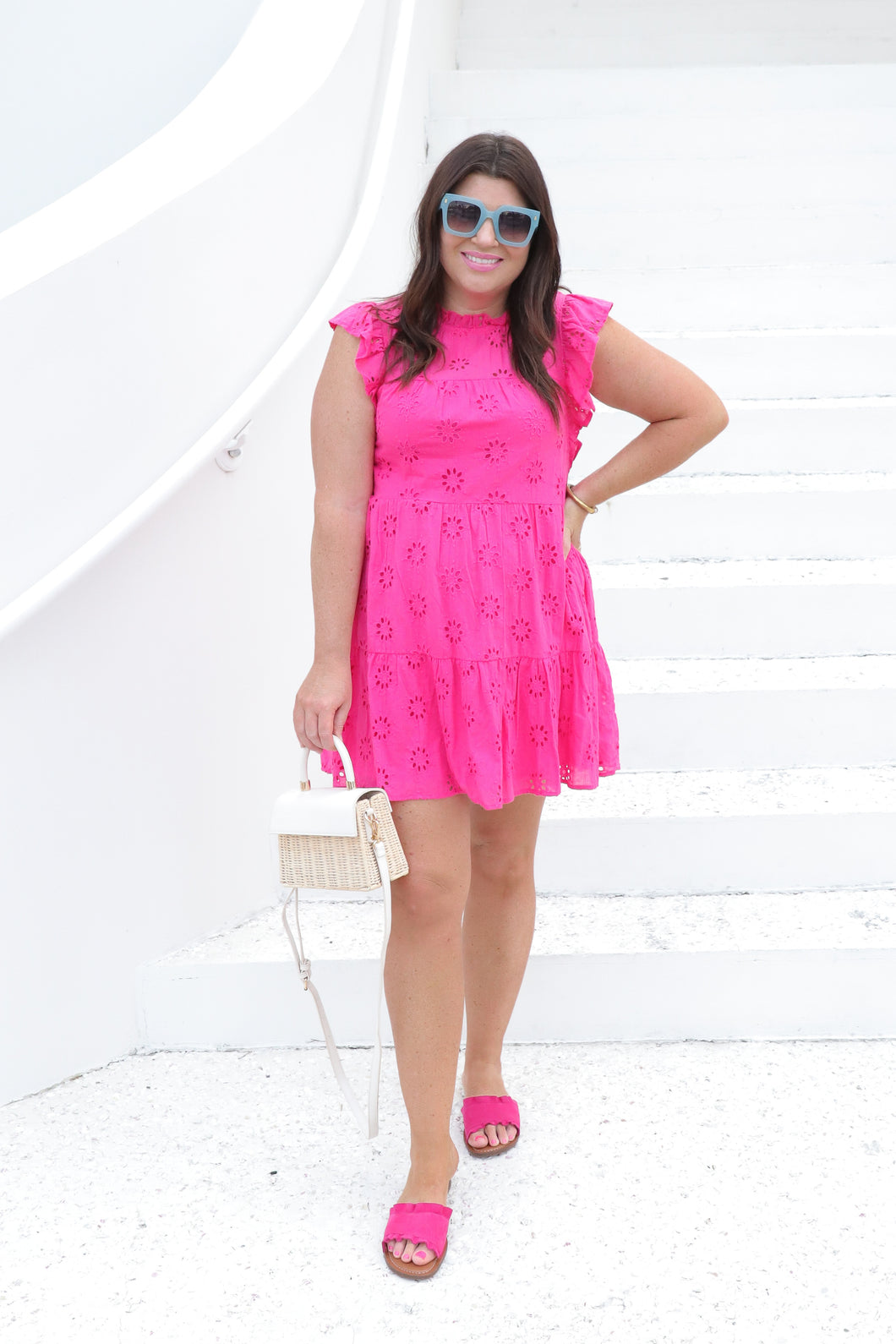 For the Frill Dress Pink
