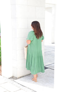 Bungalow Maxi Dress in Jungle Green