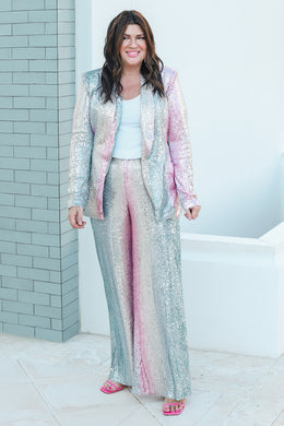 Silver Ombre Sequin Pants