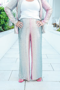 Silver Ombre Sequin Pants