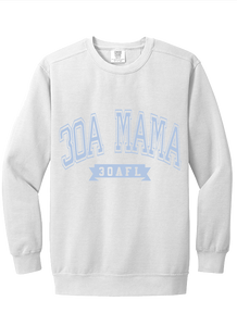 30A Mama Varsity Sweatshirt White