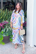 Load image into Gallery viewer, Kaia Colorful Tiger Stripe Caftan