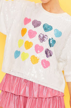 Load image into Gallery viewer, Candy Hearts Sequin Top