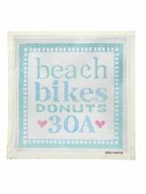 Load image into Gallery viewer, Beach Bikes Donuts 30A Needlepoint Canvas