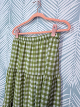 Load image into Gallery viewer, CLOSET SALE green gingham maxi skirt