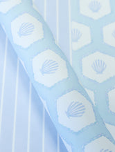 Load image into Gallery viewer, Wrapping Paper Sheets - Salty Shell in Blue