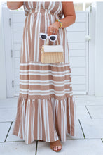 Load image into Gallery viewer, Josephine Stripe Maxi Dress in Tan