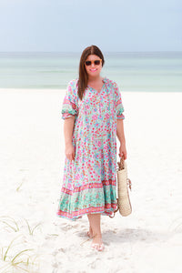 Brinley Beach Dress in Turquoise
