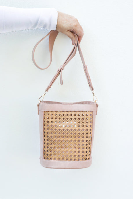 Florence Blush Wicker Bag