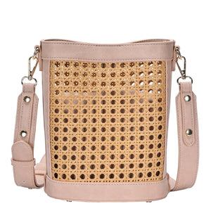 Florence Blush Wicker Bag