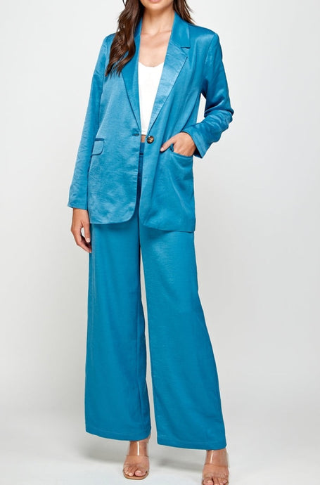 Lennon Blazer and Pants in Teal