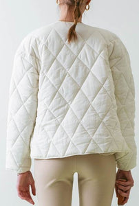 Quilted Puffer Jacket with Toggles