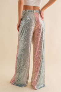 Silver Ombre Sequin Pants