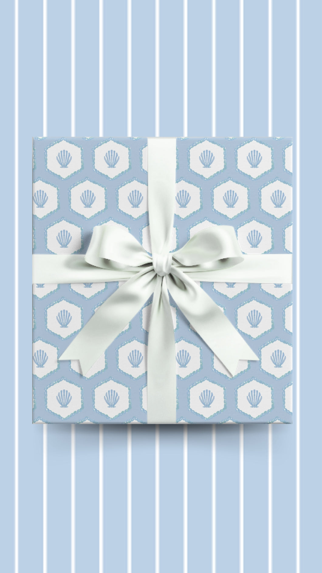 Wrapping Paper Sheets - Salty Shell in Blue