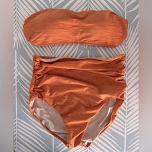 Load image into Gallery viewer, CLOSET SALE orange high waist swimsuit