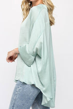 Load image into Gallery viewer, Sierra Oversized Silky Shirt in Mint