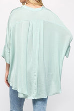 Load image into Gallery viewer, Sierra Oversized Silky Shirt in Mint