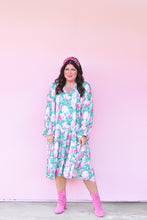Load image into Gallery viewer, Parker Floral Dress in Green and Pink