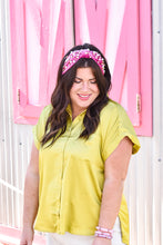 Load image into Gallery viewer, Callie Silky Button Down in Citron