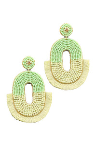 Key Lime Beaded Earrings