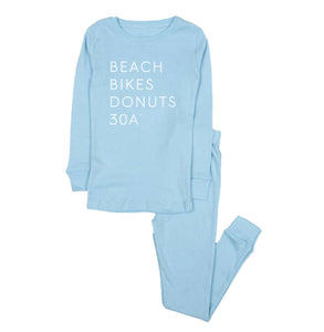 PRE-ORDER "Beach Bikes Donuts 30A™" Pajamas Blue