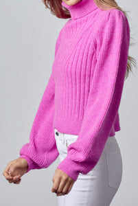 Chalet Turtleneck Sweater in Pink FINAL SALE
