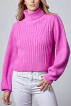 Load image into Gallery viewer, Chalet Turtleneck Sweater in Pink FINAL SALE