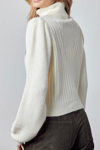 Chalet Turtleneck Sweater in Ivory FINAL SALE