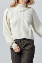 Load image into Gallery viewer, Chalet Turtleneck Sweater in Ivory FINAL SALE