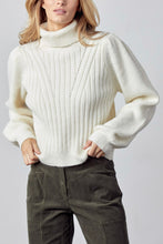 Load image into Gallery viewer, Chalet Turtleneck Sweater in Ivory FINAL SALE