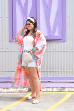 Load image into Gallery viewer, Kaylin Pink Tropical Kimono
