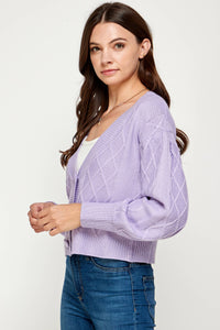Dulce Lavender Crop Sweater