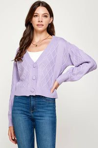 Dulce Lavender Crop Sweater