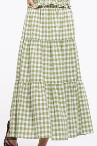 Olive Juice Gingham Skirt