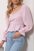Load image into Gallery viewer, Sunny Smocked Gingham Top FINAL SALE
