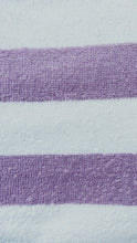 Load image into Gallery viewer, Lavender Stripe Beach Towel