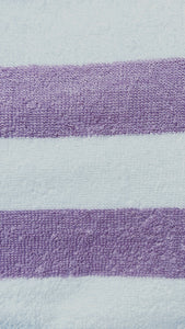 Lavender Stripe Beach Towel